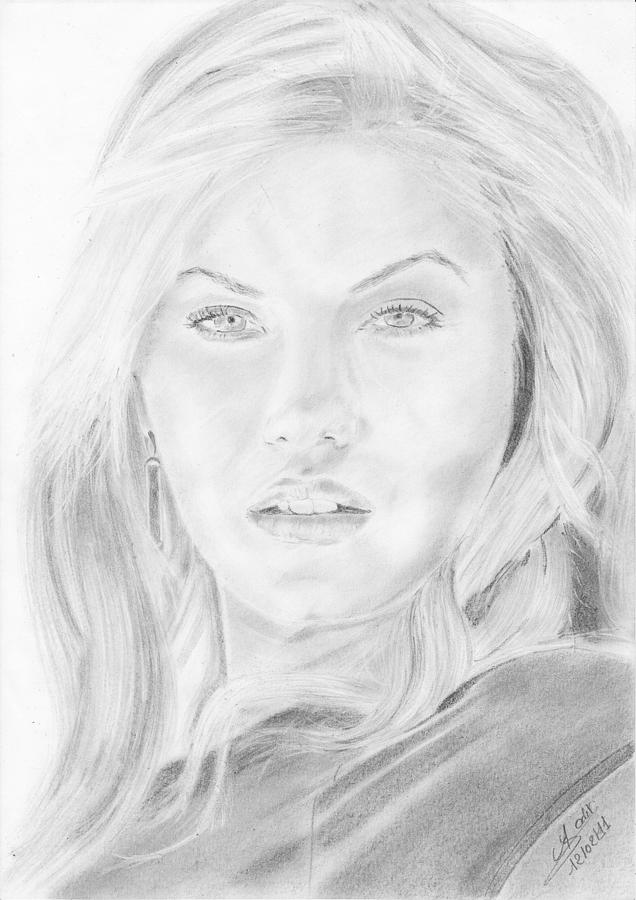 Elisha Cuthbert Drawing by Annie GODET - Fine Art America