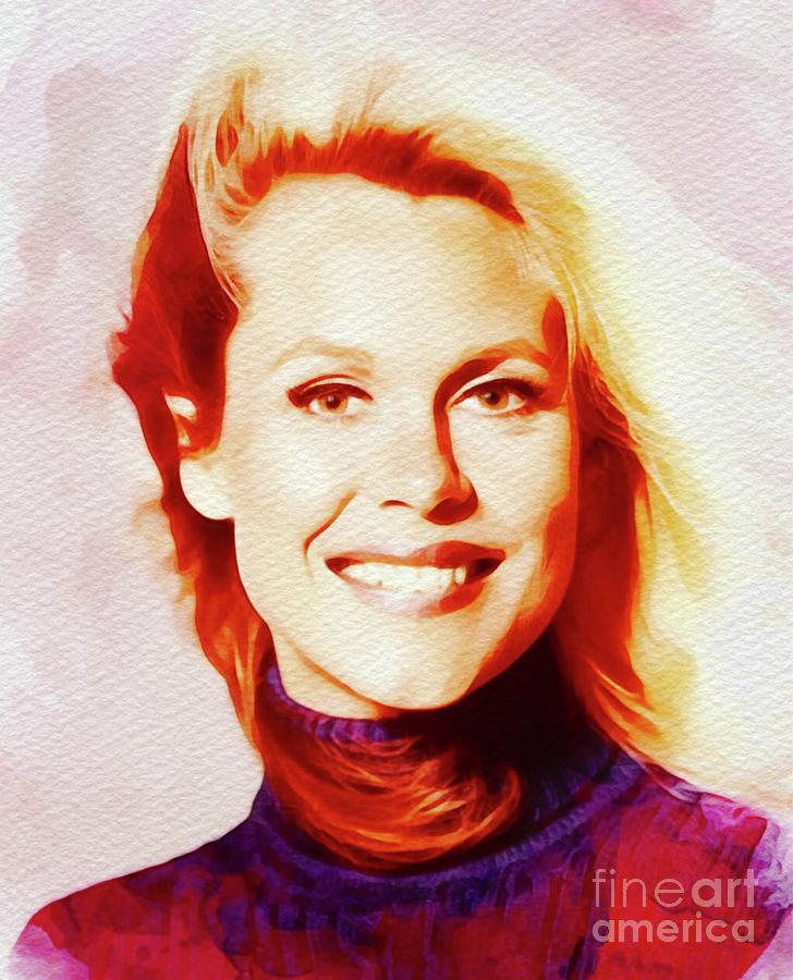 Elizabeth Montgomery Vintage Actress Painting By Esoterica Art Agency