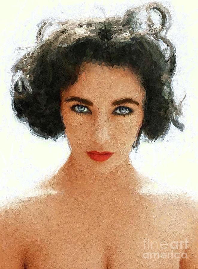 Elizabeth Taylor, Vintage Actress Digital Art