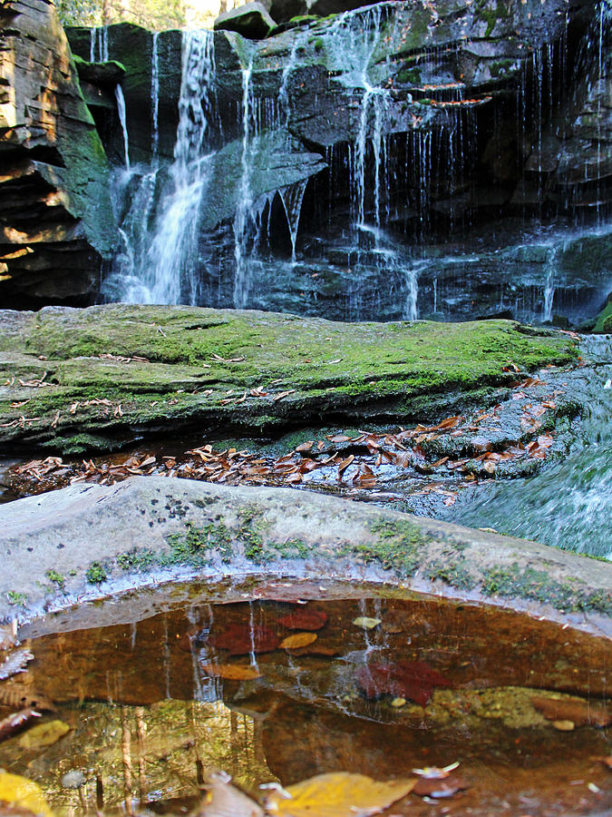 Waterfall Reflection Photograph by Susan Grove - Fine Art America