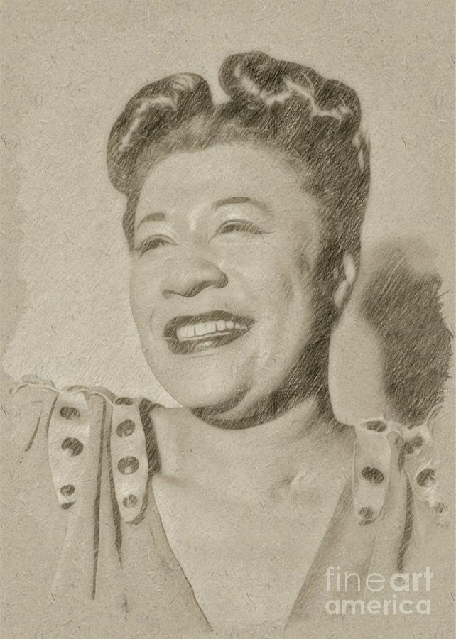 Ella Fitzgerald Singer Drawing by Esoterica Art Agency