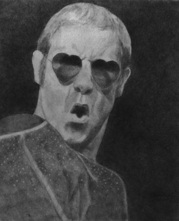 Elton John Drawing by Glenn Daniels - Pixels