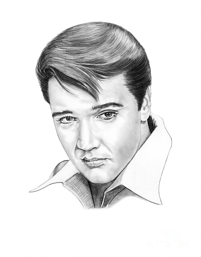 Elvis Presley Drawing by Murphy Elliott