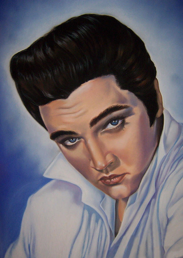 Elvis remembered #1 Pastel by Joyce Hayes