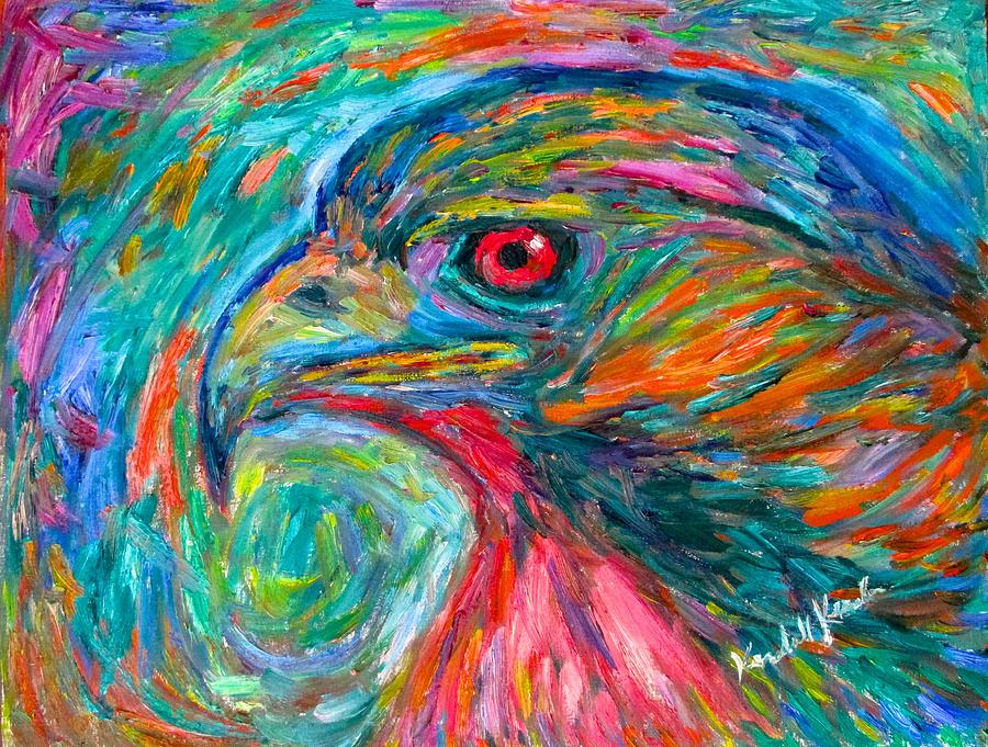 Emerging Hawk Painting by Kendall Kessler