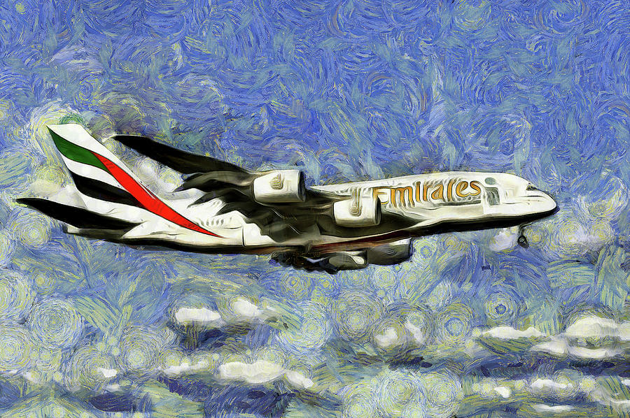 Emirates A380 Airbus Art  #1 Photograph by David Pyatt