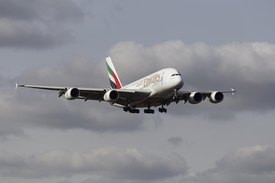 Emirates A380 Airbus #7 Photograph by David Pyatt