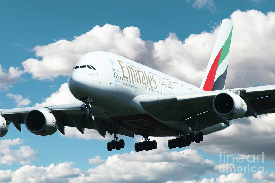 Emirates A380 Digital Art by Airpower Art