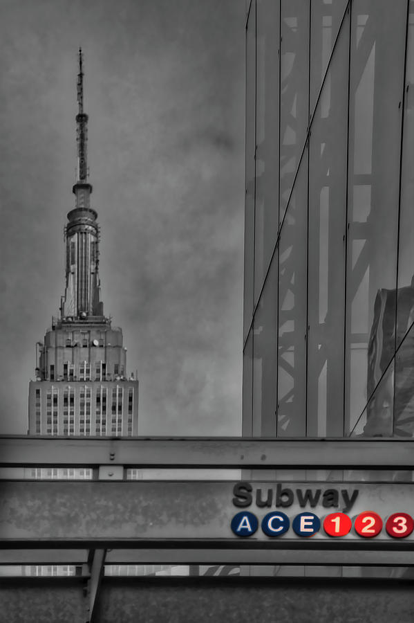 Empire State 34th St Subway NYC  #1 Photograph by Susan Candelario