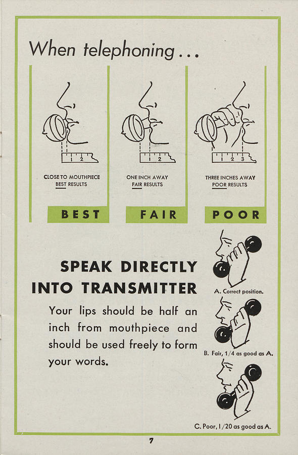 Employee Phone Etiquette Manual Illustration #1 Photograph by Chicago and North Western Historical Society