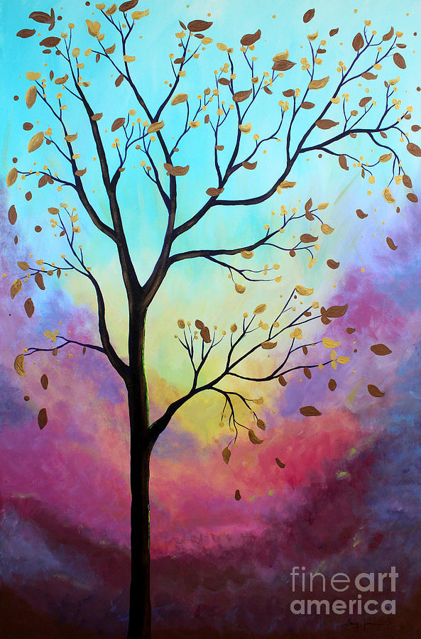 Fall Painting - Enchanted Aura #1 by Stacey Zimmerman