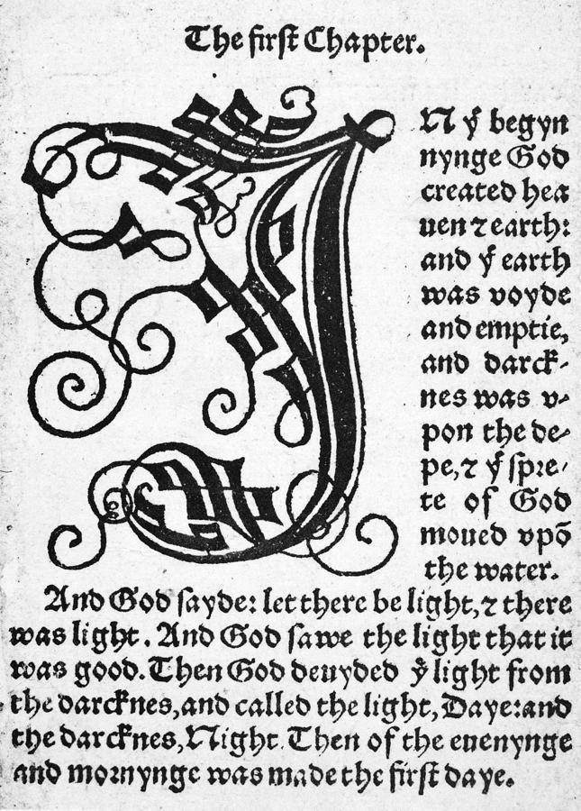 English Bible, 1535 #1 Photograph by Granger