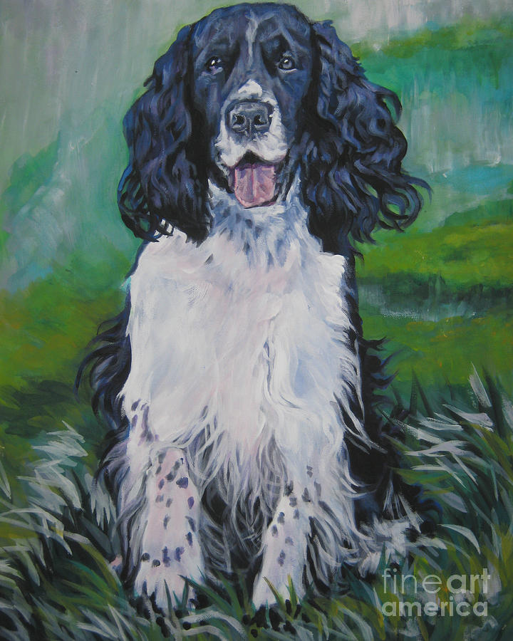 Dog Painting - english Springer spaniel #1 by Lee Ann Shepard