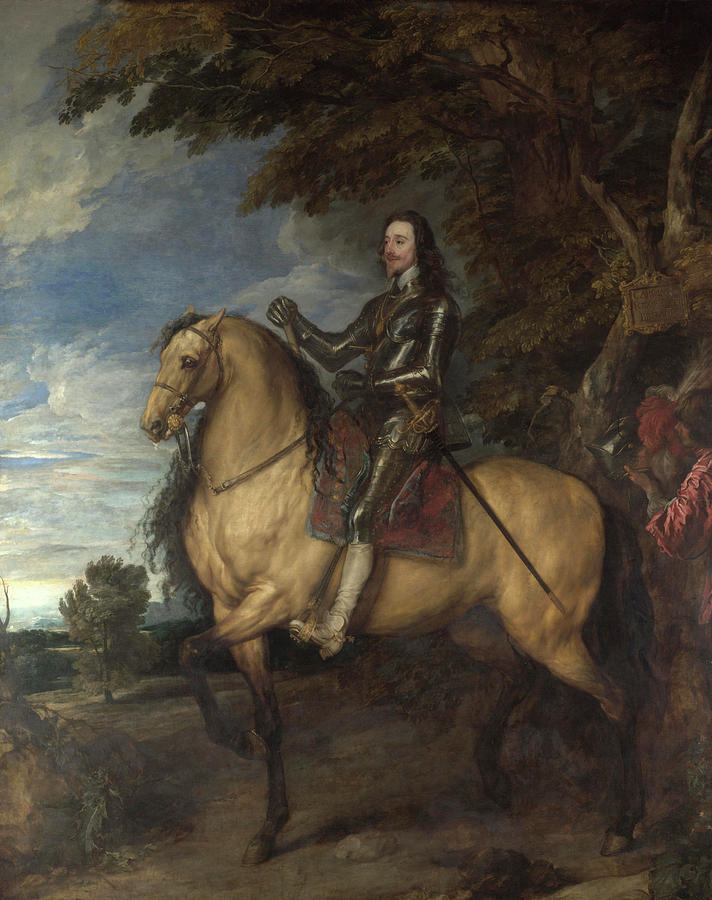 Portrait Painting - Equestrian Portrait of Charles I #1 by Anthony van Dyck
