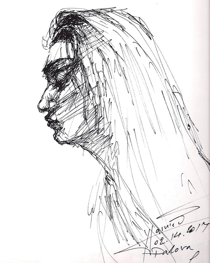 Sketch Drawing - Erbora #4 by Ylli Haruni