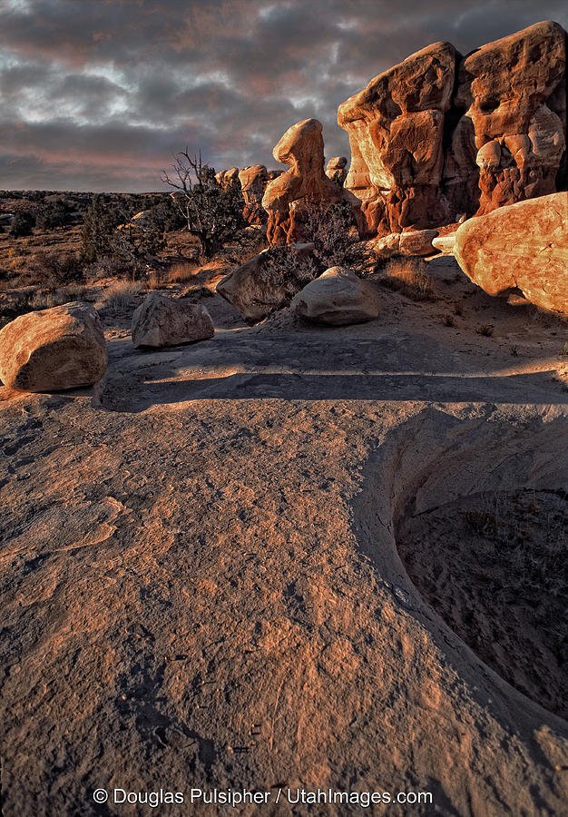 Desert Photograph - Escalante Desert Sunset #1 by Douglas Pulsipher