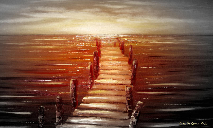 Sunset Painting - Escape #1 by Gina De Gorna
