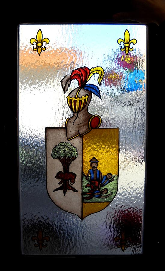 Escudo heraldico Barbadillo #1 Glass Art by Justyna Pastuszka