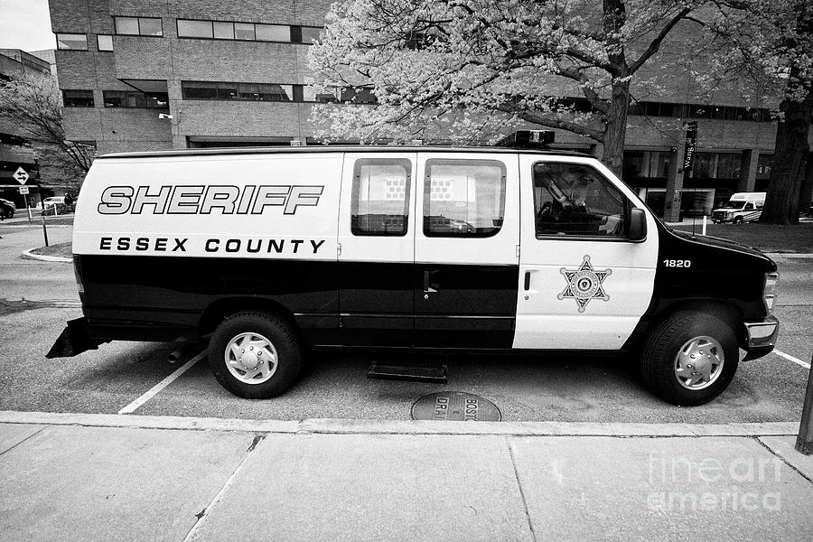 Boston Photograph - essex county sheriff ford van patrol vehicle Boston USA #1 by Joe Fox