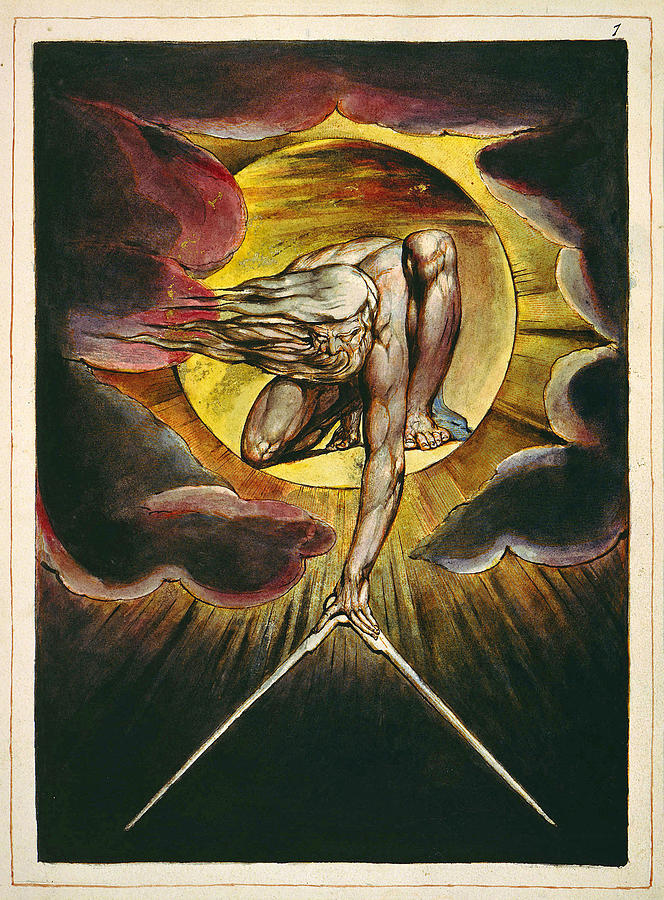 Europe a Prophecy #2 Drawing by William Blake