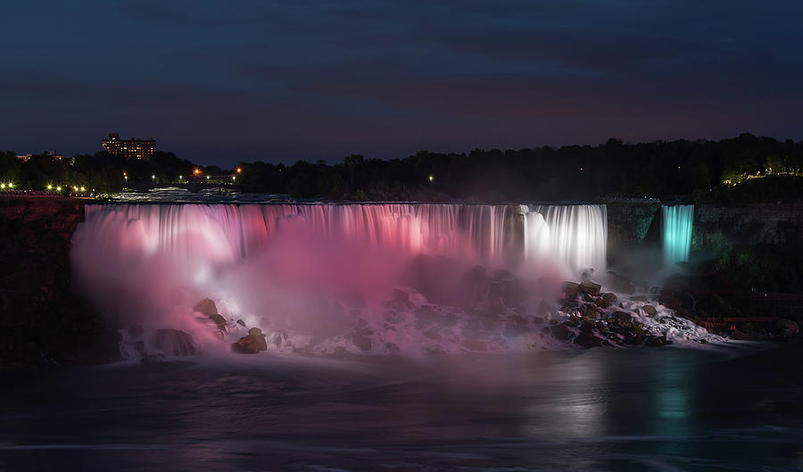 Evening at Niagara Falls, New York View #1 Photograph by Brenda Jacobs