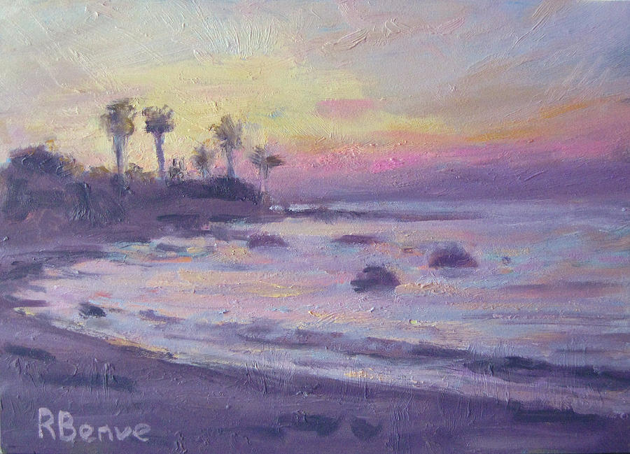 Evening Beach #1 Painting by Robie Benve