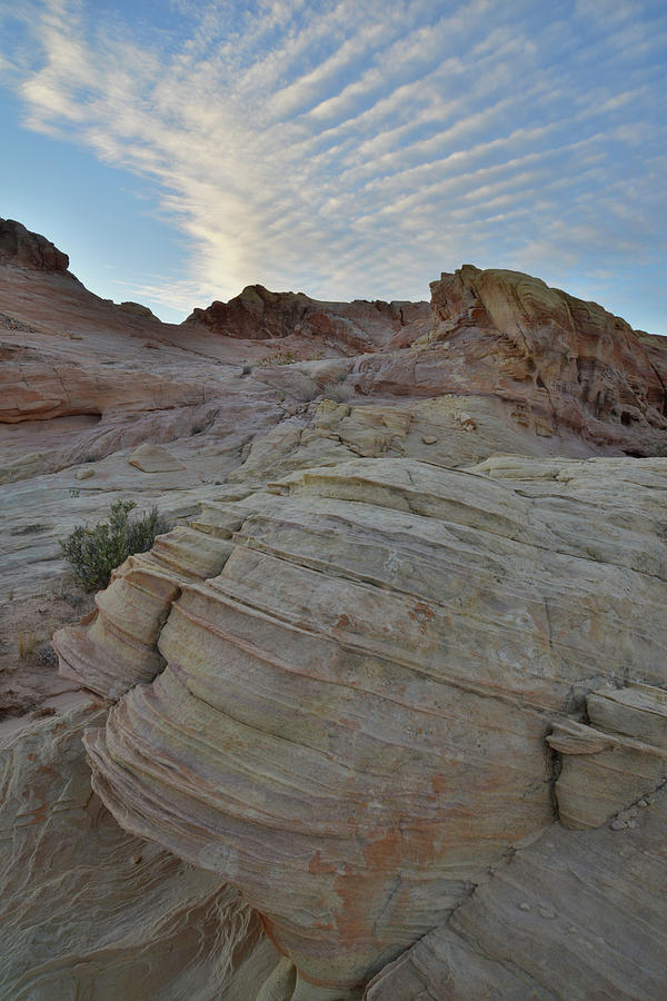 Evening Clouds over Valley of Fire #1 Photograph by Ray Mathis