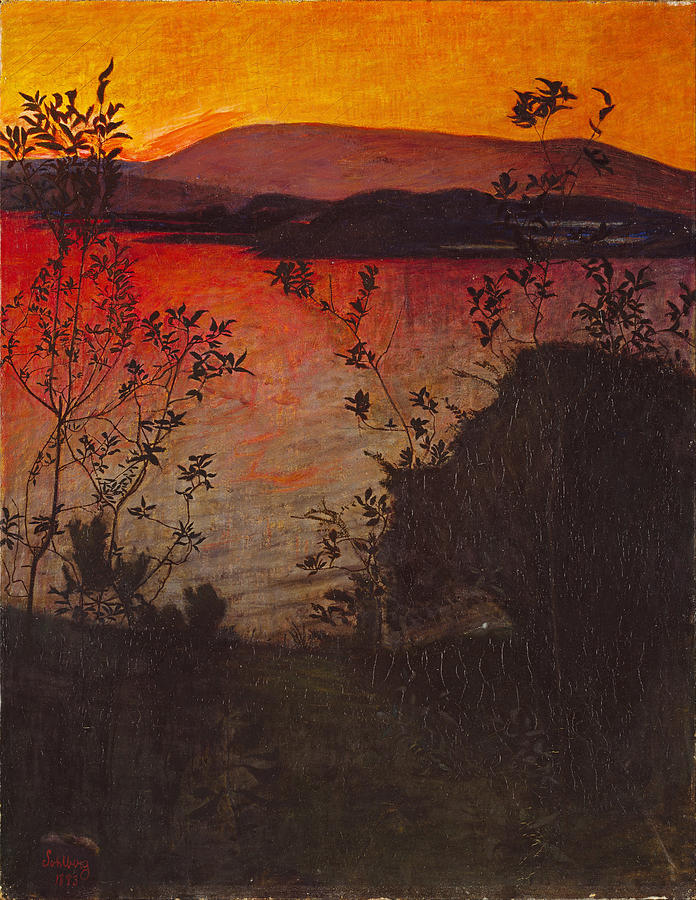 Evening Glow #1 Painting by Harald Sohlberg