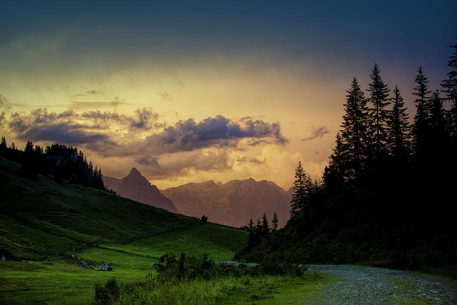 Mountain Photograph - Evening in the Alps #1 by Nailia Schwarz