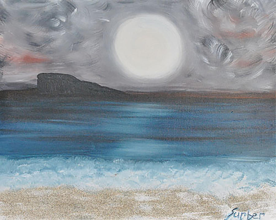 Evening on the Beach Painting by Suzanne Surber