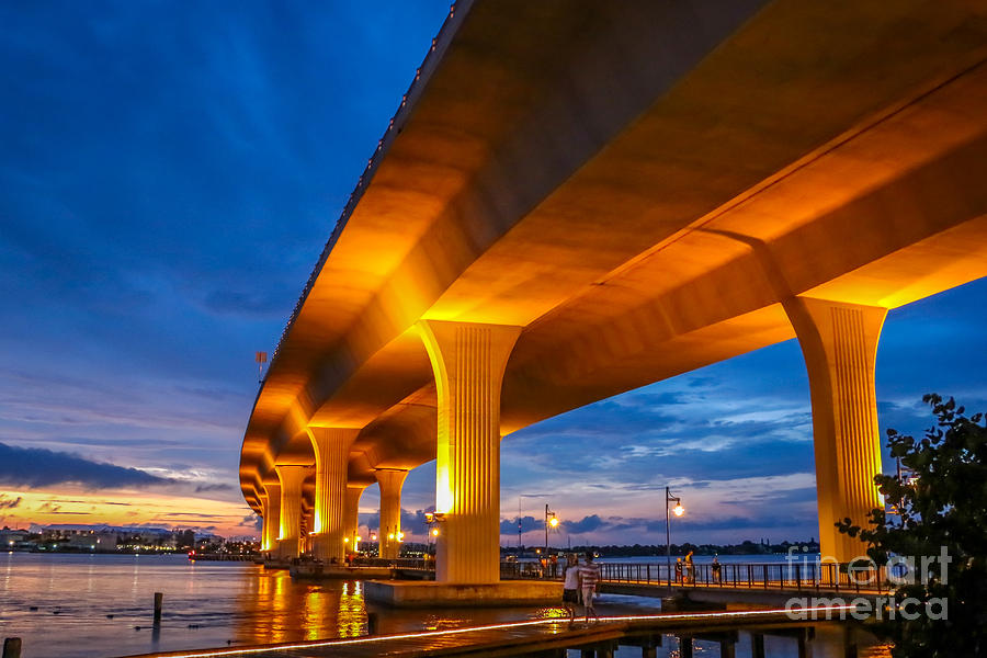 Bridge Photograph - Evening on the Boardwalk #1 by Tom Claud