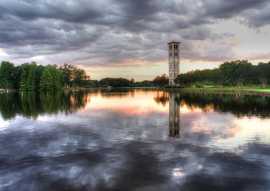 Evening Reflections at the Bell Tower #1 Photograph by Blaine Owens
