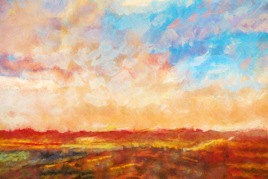 Impressionism Painting - Evening Sky #1 by Lutz Baar