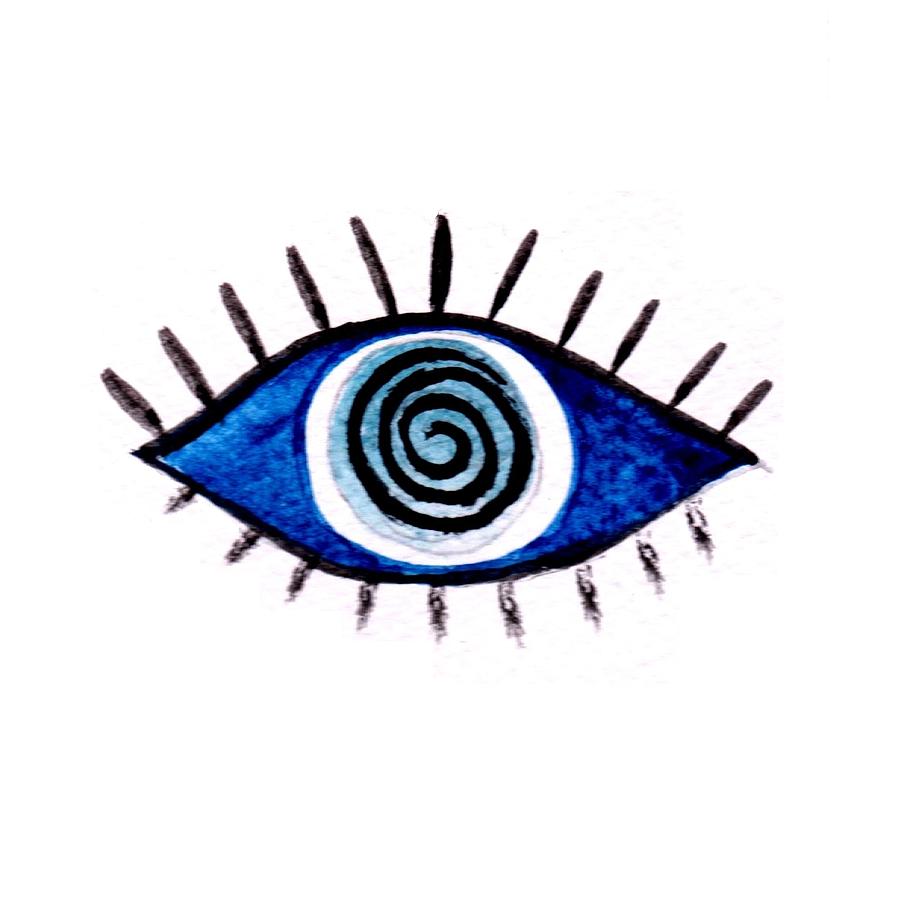 Evil Eye Drawing - Evil eyes hand drawn various talismans different