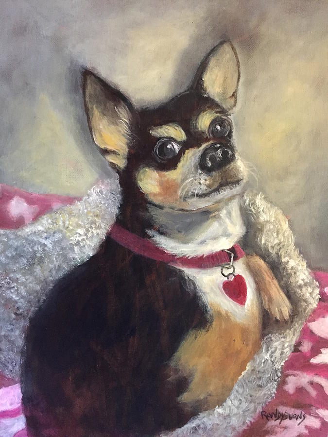 Examples of Pet Portraits #1 Painting by Rand Burns
