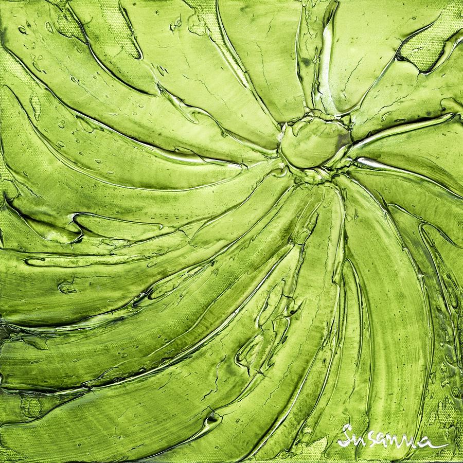 Abstract Painting - Lime Swirl by Susanna Shaposhnikova