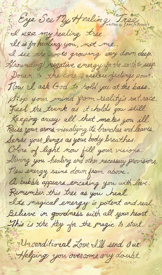 My Healing Tree Poem Painting by Sheri Jo Posselt My Healing Tree Poem Painting by Sheri Jo Posselt