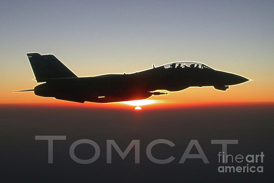 Sunset Digital Art - F-14 Tomcat #1 by Airpower Art