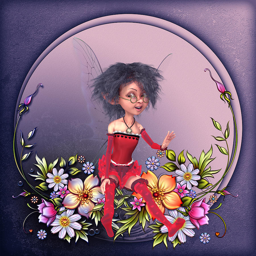 Fairy in the garden #1 Digital Art by John Junek