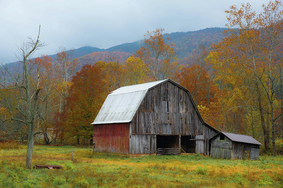 Fall Barn #1 Photograph by Sallie Woodring
