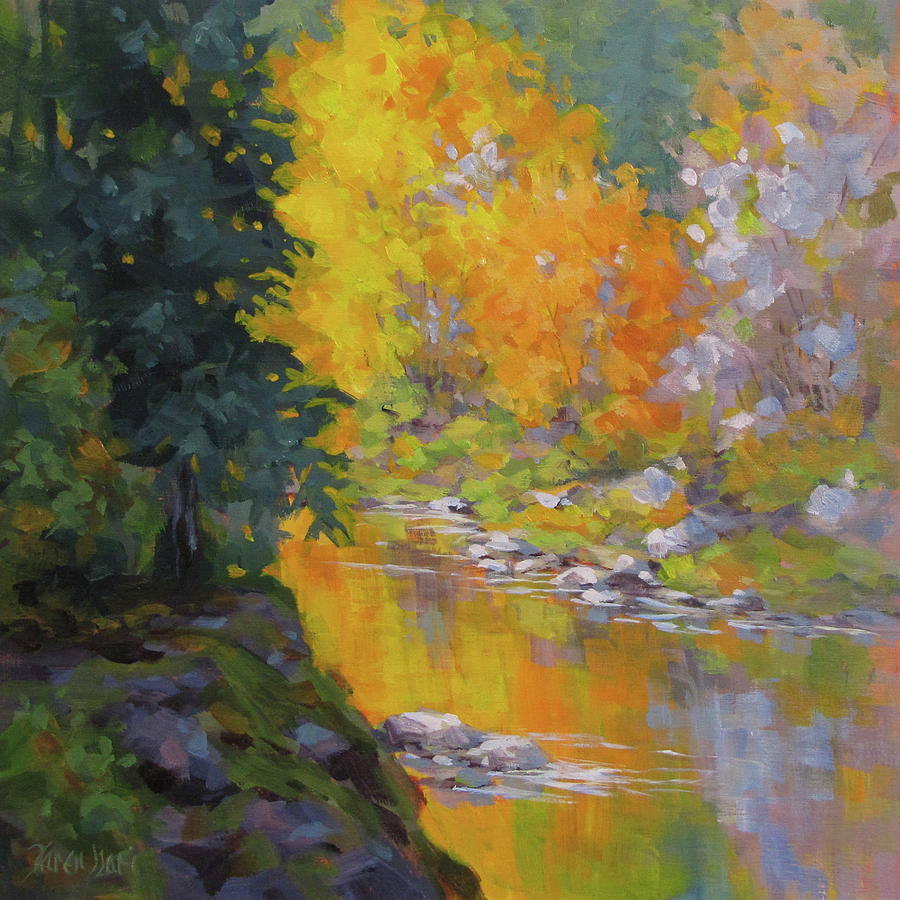 Fall Color #1 Painting by Karen Ilari