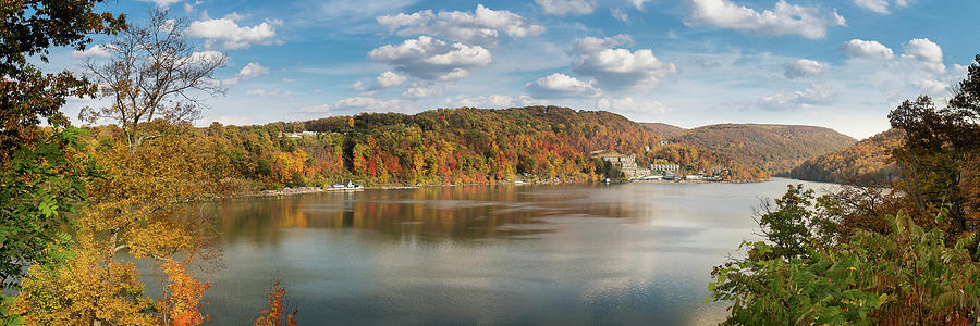 Fall colors on Cheat Lake Morgantown #1 Photograph by Steven Heap