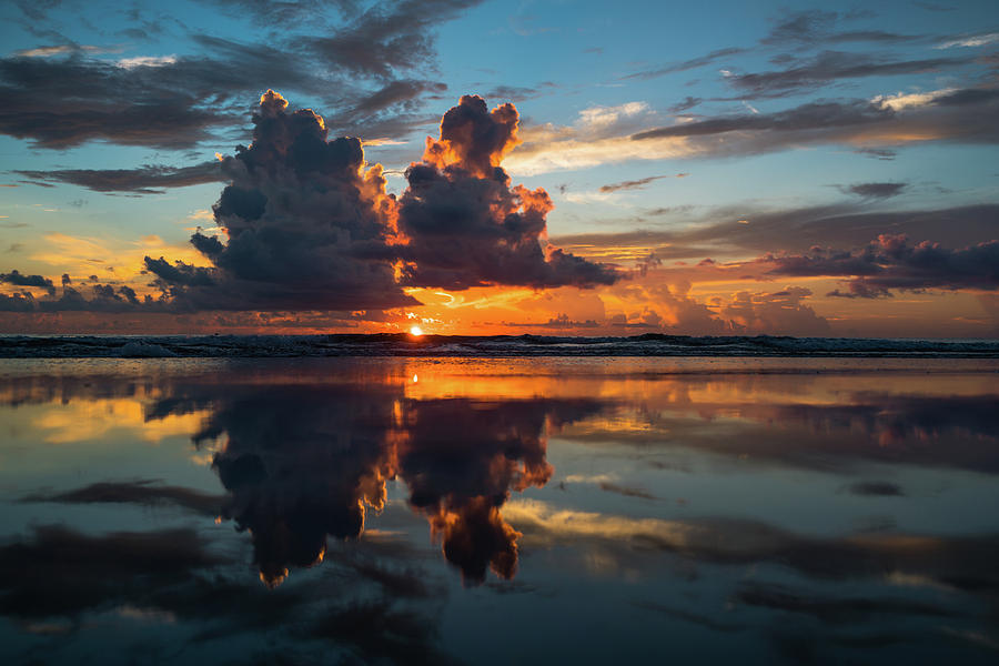 Fall Equinox Sunrise Reflection Delray Beach Florida #1 Photograph by Lawrence S Richardson Jr