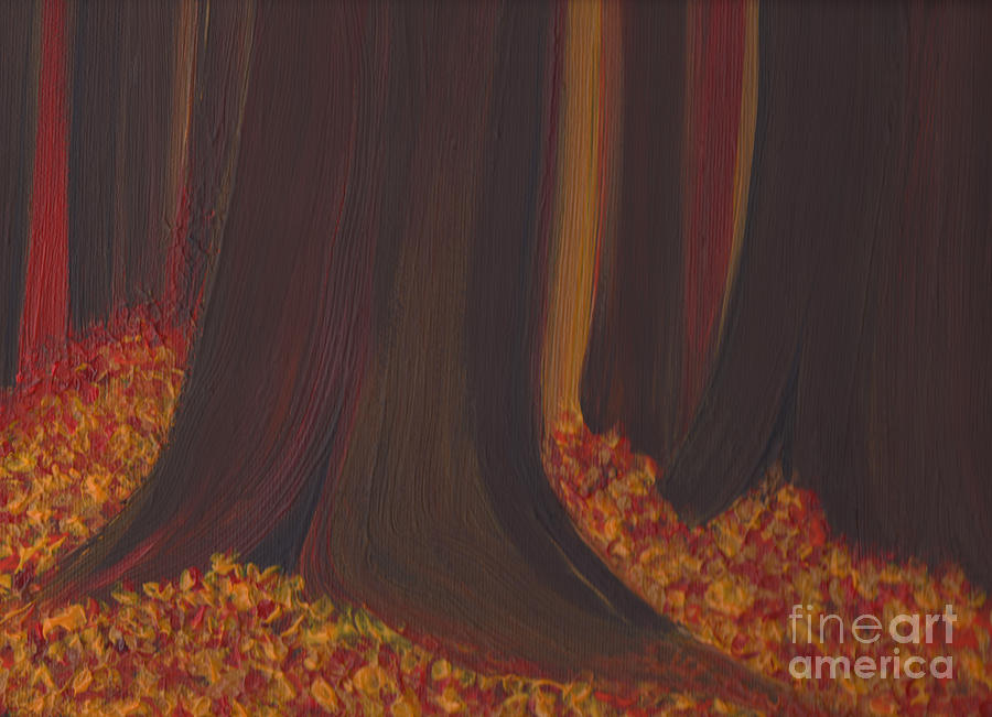 Tree Painting - Fall Forest Floor by jrr #1 by First Star Art