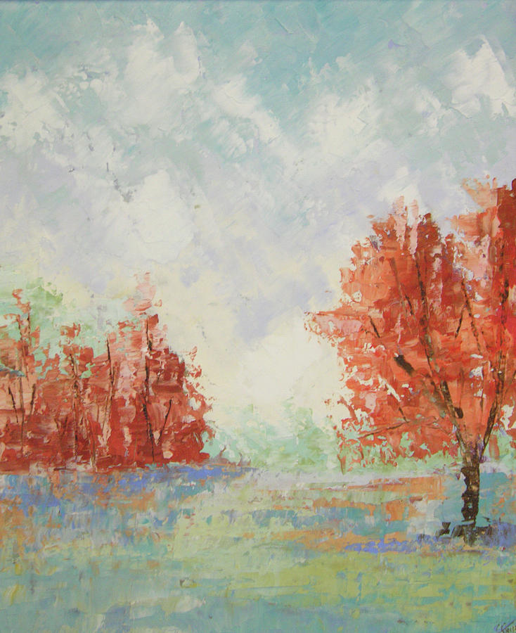 Fall in Provence #1 Painting by Frederic Payet