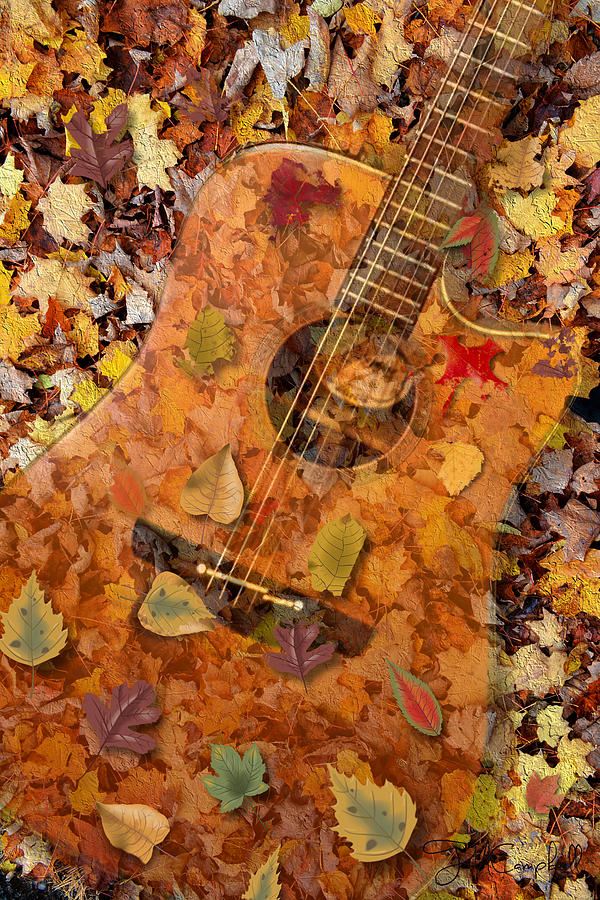 Abstract Digital Art - Fall Into The Music #1 by Theresa Campbell