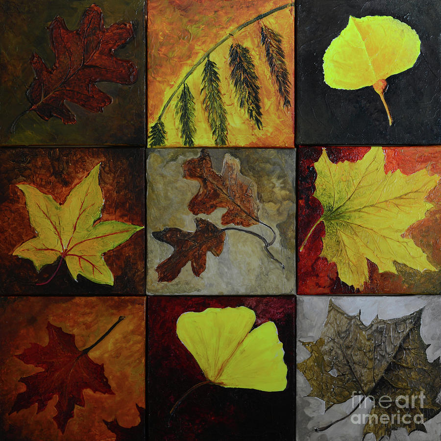 Fall Leaves #2 Painting by Charles Owens