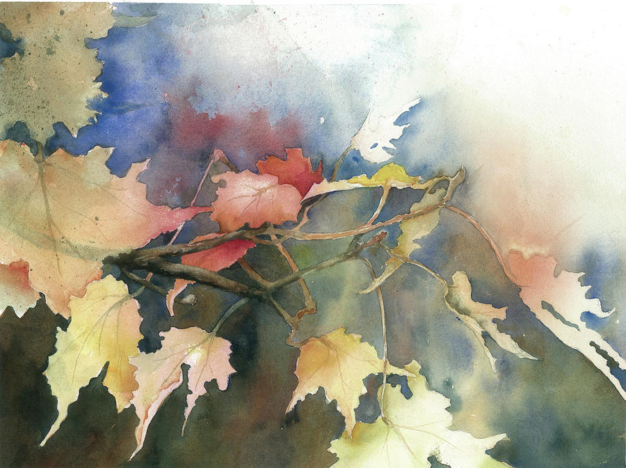 Fall Leaves #1 Painting by Maureen Moore