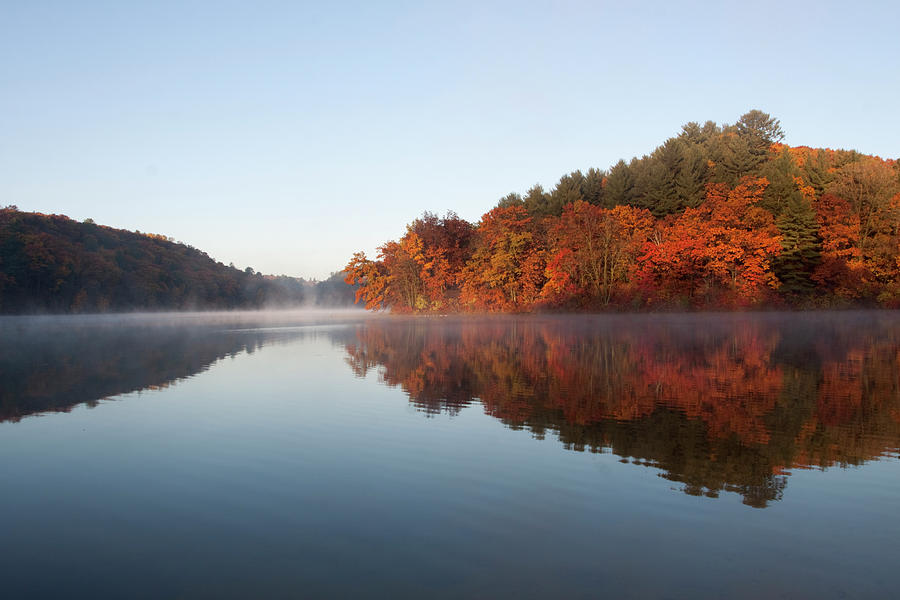 Fall Sunrise at Cox Hollow Lake in Governor Dodge State Park Photograph ...