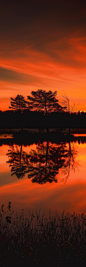 Fall Sunrise Over Boom Lake Narrow Photograph by Dale Kauzlaric